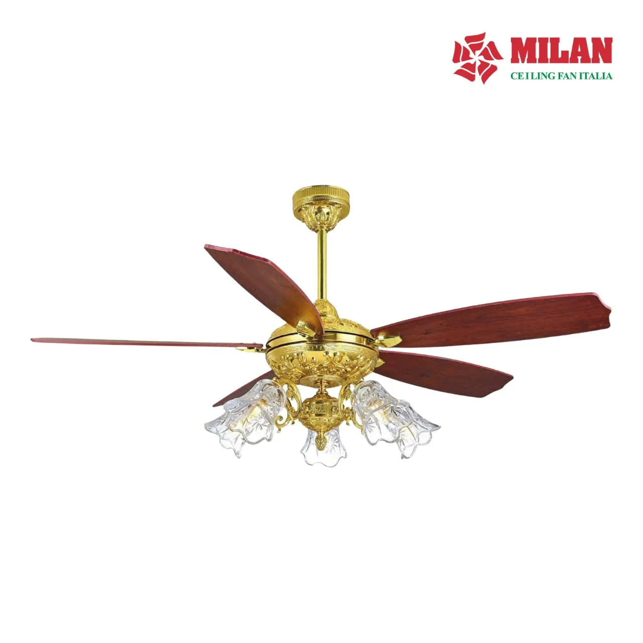 Quạt trần mạ vàng Milan FY966